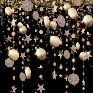 Juldekorationer för hem m Twinkle Star Paper Garlands Pendant Nyår Inredning Noel Navidad Ornaments