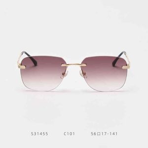 2021 HJ mode vierkante gradiënt zon glas rimls glas aangepaste merk zonnebril voor mannen bulk koop zonnebril