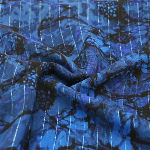 2021 Jasny Silk Szyfonowy Tkaniny drukowane na sprężyny i letnie tkaniny odzieżowe zawierające poliester metalowe cekiny przędza z wysokiej jakości okładzin szerokości cm