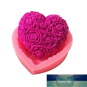 el yapımı aşk sabunu toptan satış-3D Güzel Gül Çiçek Kek El Yapımı DIY Yapma Araçları Mum Sabun Kalıp Mousses Kalıp Malzemeleri
