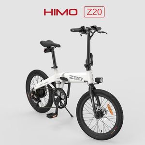 EUストック HIMO Z20折りたたみ式電気モープバイクE BIKE Wモーター20インチグレー白い自転車バイク屋外スポーツ用