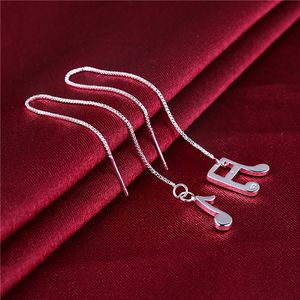 women s sterling silver plated sound Symbol shape earrings Dangle Chandelier GSSE856 fashion silver plate earring gift