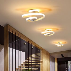şık tavan lambaları toptan satış-Tavan Işıkları Zarif Spiral Tasarım LED Işık Modern İç Mekan Fikstürü Avize Lambası Oturma Odası Koridor Koridor