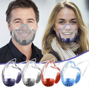 filtros de cores de plástico venda por atacado-Máscara Filtro Face Screen Lip PC Plástico Cor Respirável Anti Névoa Proteção Full Face Transparent com a Válvula de Respiração