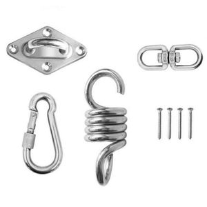 Hammocks Swivel Hooks For Hammock Swing Chairs Stainless Steel Hanging Seat Accessories Kit Ceiling Indoor Outdoor