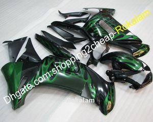 Green Flame ER F Moto Fairing For Kawasaki ER F ER6F R Motorcycle Fairings Kit Injection Molding