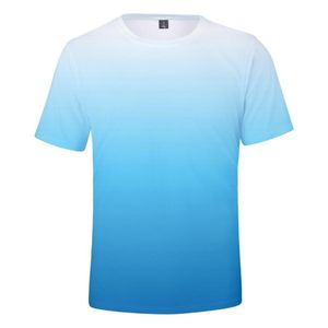 çince renkli tişörtler toptan satış-Yaz Erkekler Basit Stil D Baskı Kısa Kollu Neon Renk Degrade T shirt Çin Renkli Moda T Shirt Erkek T Shirt