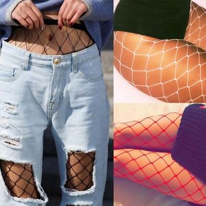 vücut çorap beyaz toptan satış-Çorap Çorap kadın Hollow Net Vücut Çorapları Seksi Külotlu Siyah Beyaz Kırmızı Tayt Fishnet Gece Kulübü Parti Kadın İç Çamaşırı