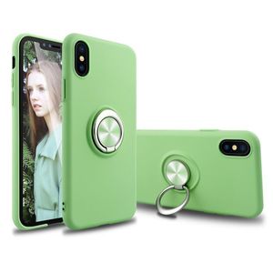 ingrosso colore della macchina magnetica-Solid Color Magnetic Ring Holder Kackstand Casi per telefono Auto antiurto per iPhone XR XS Max Huawei