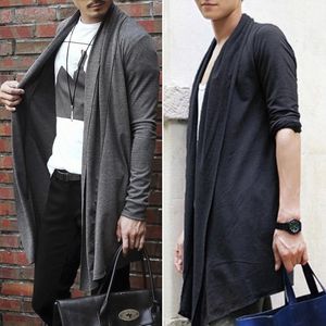 Męskie Kurtki Rozszerzone Sweter Sweter Koreański Styl Trendy Długi Sleeved dr1
