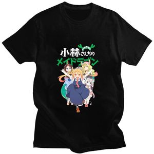 T shirts Anime Fröken Kobayashi s Dragon Maid Tohru Classic Gullig tryck sommar tunna kortärmad bomullslös kvinna T shirt