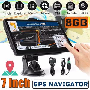 espanha espanha venda por atacado-HD polegadas carro Bluetooth GPS Navegação sem fio Avin Truck Navigator MHz GB RAM256MB Transmissor FM MP4 MP3 D Tts Mapas