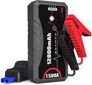 Car Jump Starter Q10S, 1500A Peak 12800mAh 12V battery Power Pack with USB Quick Charge 3.0 (Up to 7L Gas or 5.5L Diesel Engine)