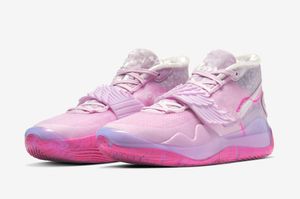 zapatos tia perla al por mayor-KD tía Pearl Hombres Baloncesto Zapato de baloncesto con caja Kevins de alta calidad Durant s Pink Blue Multi Color Zapatos deportivos Tamaño US7 US12
