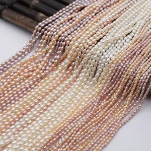 Kedjor Special mm Stark ljus Millet Pärlor Naturligt sötvattenspärla Lösa DIY Beaded Material Risformade Pärlor