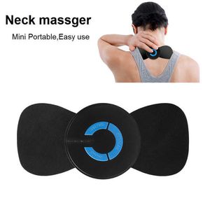 massageador cervical portátil venda por atacado-Massageador de pescoço portátil mini elétrico conveniente inteligente massagem cervical adesivos Meridian massager muscle relevo dor q0603