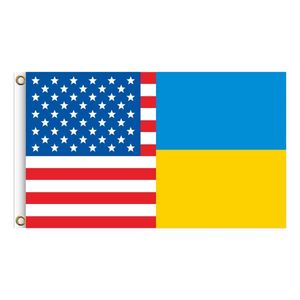 Party assembly flag Peace I stand with Ukraine Flag Support Ukrainian Banner Polyester 3x5 Ft DHL Shipping