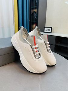palmilhas de sapato de tecido. venda por atacado-Sapatos de couro genuíno tecido de nylon homens sneakers popular homens moda luxo sapatilha sneakskin palmilha modelo branco cor