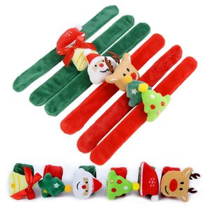 güvenlik için hediyeler toptan satış-Noel Tokat Bilezik Flanel Fidget Oyuncaklar Dimple Itme Kabarcık Yumuşak Yüzük Dekompresyon Oyuncak Bulmaca Güvenlik Hediyeleri Çocuklar için