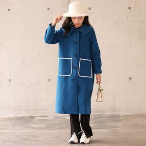gabardina azul chicas al por mayor-Fashion N Women s Tronch Coats Luxury Coat Girl Blue Trench Niño Hermosa Ropa