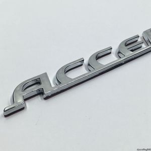 akzentwagen großhandel-Cafoucs D Buchstaben für Hyundai Akzent Auto Hinterkoffer Emblem ABS Chrome Abzeichen Logo Namensschilder Aufkleber