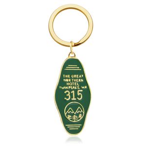 Wholesale tv keys for sale - Group buy TV Series Twin Peaks The Great Northern Hotel Bates Motel The Overlook Hotel Enamel Alloy Keychain Key Chains Keyring