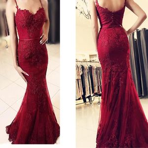 Party Dresses Sparkling Prom Spaghetti Straps Appliques Sweep Train Custom Made Zipper Up With Buttons Evening Online
