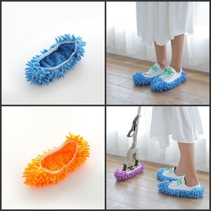 House Slippers Mopping Shoe Cover Multifunction Solid Dust Cleaner Bathroom Floor Shoes Covers Cleaning Mop Slipper N2