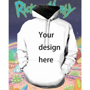 personnalisation hoodies achat en gros de DIY Dessin animé motif Hommes D Impression Rick Hoodie Visual Impact Party Top Punk Goth Ronde Cou Haute Qualité American Pull Sweater Personnalisation