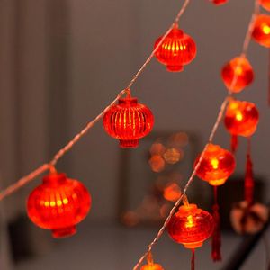 Latarnia LED String Lights x0 m Czerwony Chiński Rok Wiosna Festiwal Lampa dla Cukierniania Restauracja Wyśmienite Ozdoby Struny