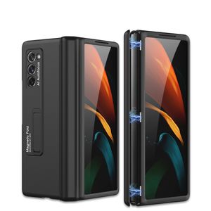 Wholesale samsung galaxy z fold 2 cover for sale - Group buy 360 All Inclusive Magnetic Attraction Kickstand Cases for Samsung Galaxy Z Fold3 Fold G Case Hinge Protector Full Protection Cover