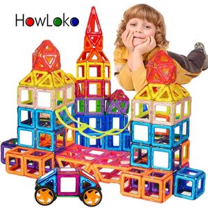 пластиковые блоки для строительства оптовых-Мини магнитный дизайнер строительный набор модель здания игрушка пластиковые магнитные блоки развивающие игрушки для детей подарки