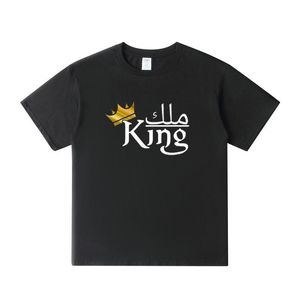 Men s T Shirts Mens Clothing King And Queen Arabic Couples T Shirt Husband Wife Matching Love Tees Tops EU Size Breathable Cotton