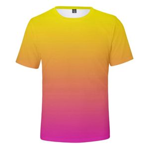 Męskie Koszulki Neon T shirt Mężczyźni Kobiety Lato Zielona T Shirt Boy Girl Solid Color Topy Rainbow Streetwear Tee Kolorowe D Drukowane dzieci