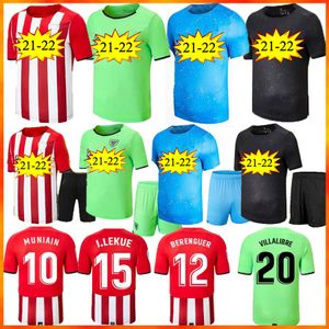 2021 Bilbao Athletic Soccer Jerseys Martinez Raul Dani Garcia Capa Hem Away Villalibre Williams Målvakt Jersey Man Kids Kit Fotbollskjorta Uniform