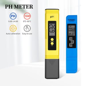 Digital mätare EC TDS Tester pH Vattenkvalitetsmonitor Testpenn Automatisk kalibrering Ficktester för pool OFF