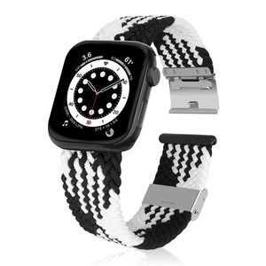 сольная петлевая полоса оптовых-Плетеные сольные петлиные ремни для Apple Watch Band мм мм мм мм ткань нейлоновый эластичный ремень браслет браслет IWatch серии SE ремешок