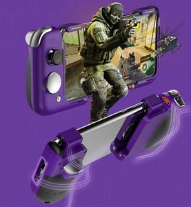 mobil oyunlar için uzaktan kumanda toptan satış-Uzaktan Kontrolörler BEITONG G2 Kombine Oyun Denetleyicisi Mor Bluetooth Gamepad Bir Düğme Değiştirme Cep Telefonu Çevre Birimleri