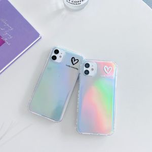 Laser paper mobile phone cases with side printing heart For iPhone pro promax X XS XSMAX Plus