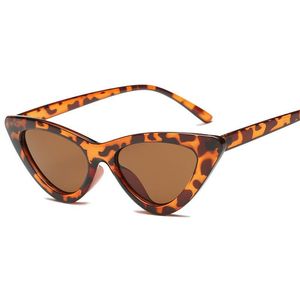 espelho sexy venda por atacado-Leopard Smaill gato olho óculos de sol sexy senhora bonito sunglases vermelhas e pretas espelho de espelho de espelho de mercúrio lente transparente cor