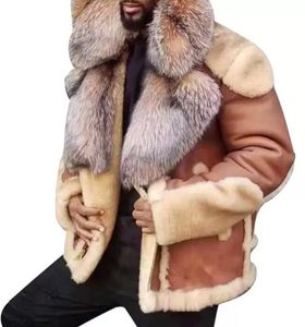 Men s Down Parkas Mens Winter Jacket Men Leather Big Fur Collar Coat Warm Add Wool Outwear Chaquetas Hombre