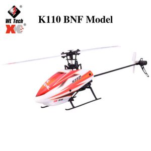 hélicoptère bnf achat en gros de WLToys XK K110 CH D G Système Télécommande Sans brosse Hélicoptère RC BNF sans émetteur K100 K120 K123 K124