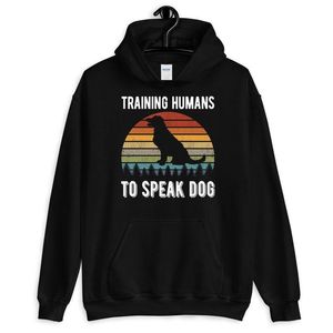 Mäns Hoodies Sweatshirts Dog Trainer Funny Training Människor att prata gåva Unisex Hoodie