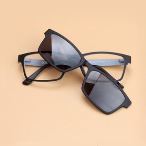 molduras ópticas ultem venda por atacado-Óculos de sol polarizados homens vintage clip magnético em óculos de sol mulheres UV400 ULLEM PEI quadrado quadrado prescrição de prescrição de quadros