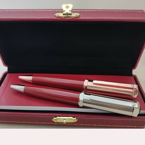 PartiPen Luxury Pennor Högkvalitativ Classic Writing Tools Concave Lattice Silver Pen Shape Pen Cap Clip Valfri Originalbox