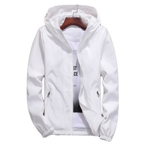 mavi sugeçirmez ceket toptan satış-Ceket Kadınlar Beyaz S XL Artı Boyutu Gevşek Ince Çift Kapüşonlu Tops Bahar Sonbahar Gri Mavi Su Geçirmez Kargo Mont LD1303