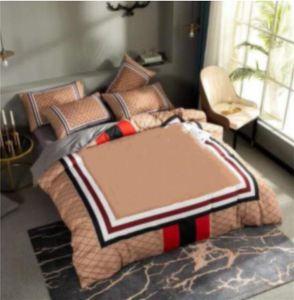 Wholesale cover printing machine resale online - Top fashion king size designer bedding set covers letter printed cotton soft comforter duvet cover luxury queen bed sheet w