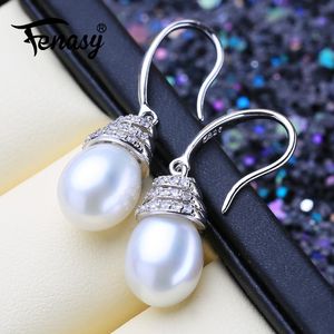 Sterling zilveren oorbellen natuurlijke zoetwaterparel voor vrouwen mode avondfeest bruiloft fijne sieraden stud