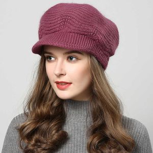 el yapımı şapkalar kapakları kış toptan satış-Jiyouou Kış Şapkalar Kadınlar için Skullies Beanies El Yapımı Şapka Yeni kadın Şapka Örme Kap Haki Toptan G0924
