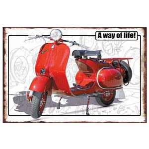 Wholesale motorcycle wall decor resale online - Vintage Motorcycle Metal Tin Plaque Retro Signs Plate Home Wall Decor Poster N
